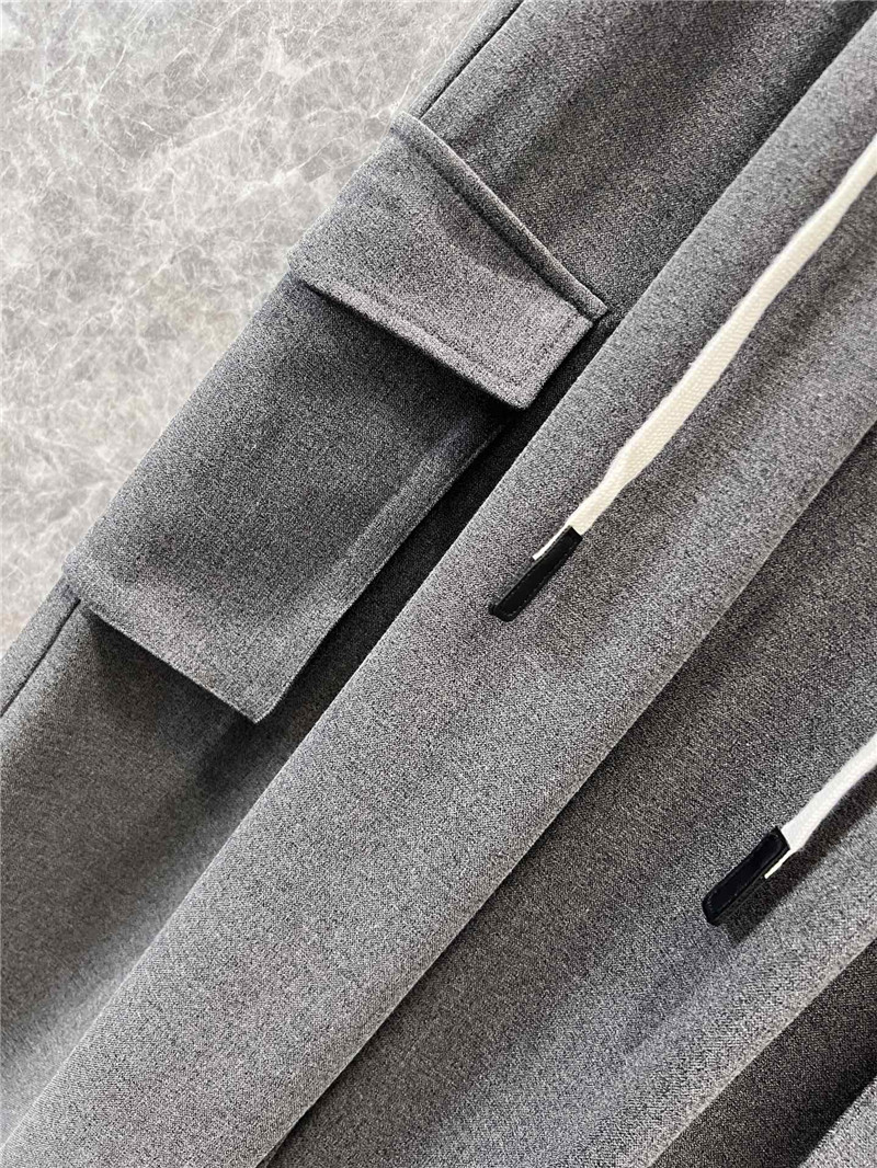 Pra*a letter webbing waist drawstring overalls replica clothes