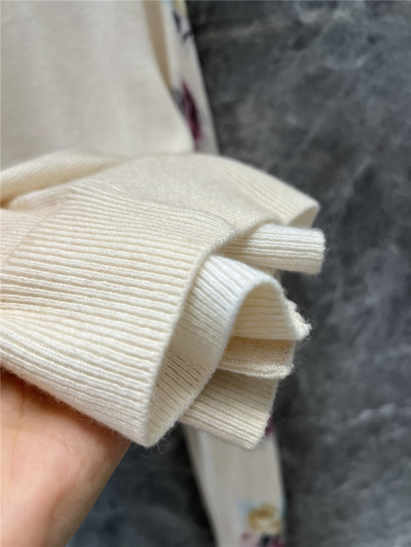 Pra*a floral wool knitted cardigan replica clothes