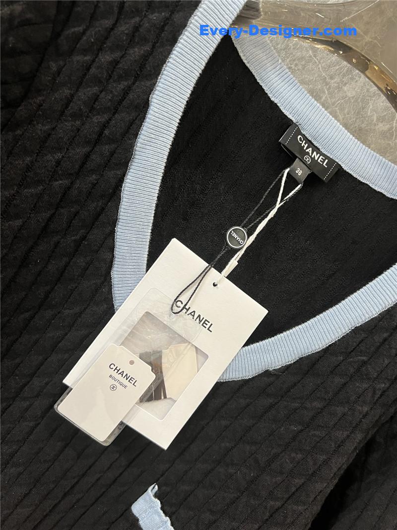 Ch**el slim round neck sweater replicas clothes