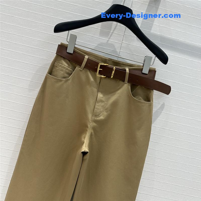 M1um1u khaki small straight pants replica clothing sites