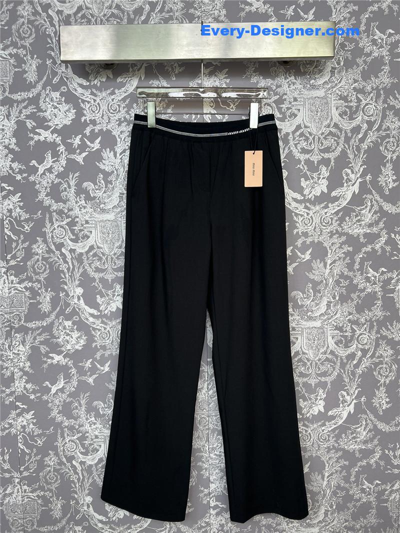 M1um1u high waist wide leg trousers replica clothing sites