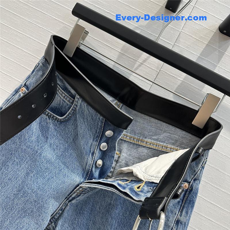 A1exa*der wang belt stitching sickle jeans replica clothes