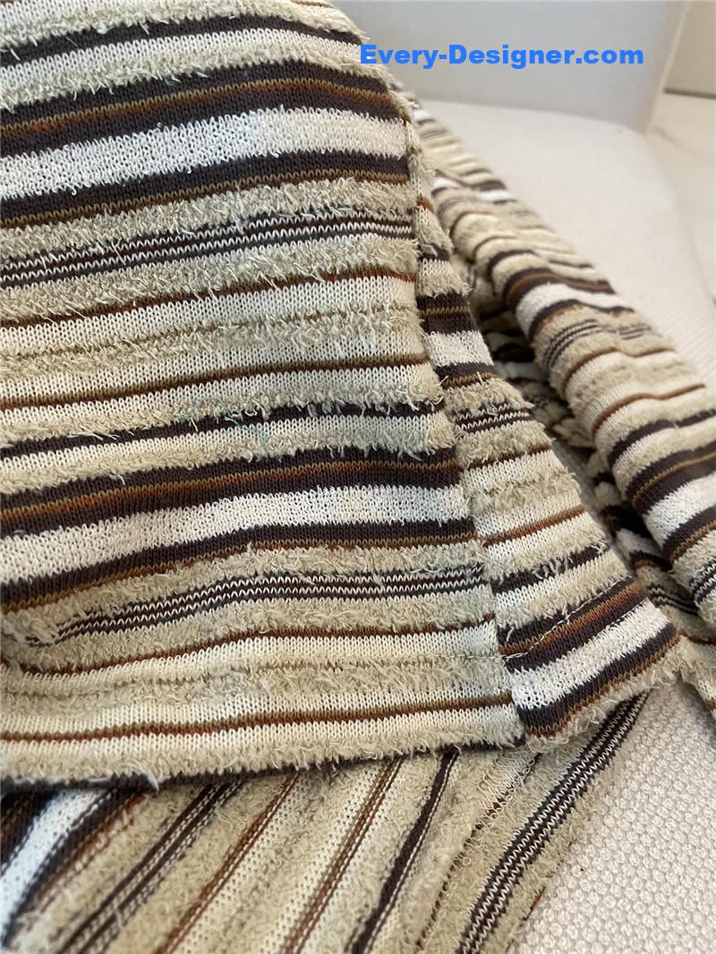 Ch**el round neck striped long sleeve replica designer clothes