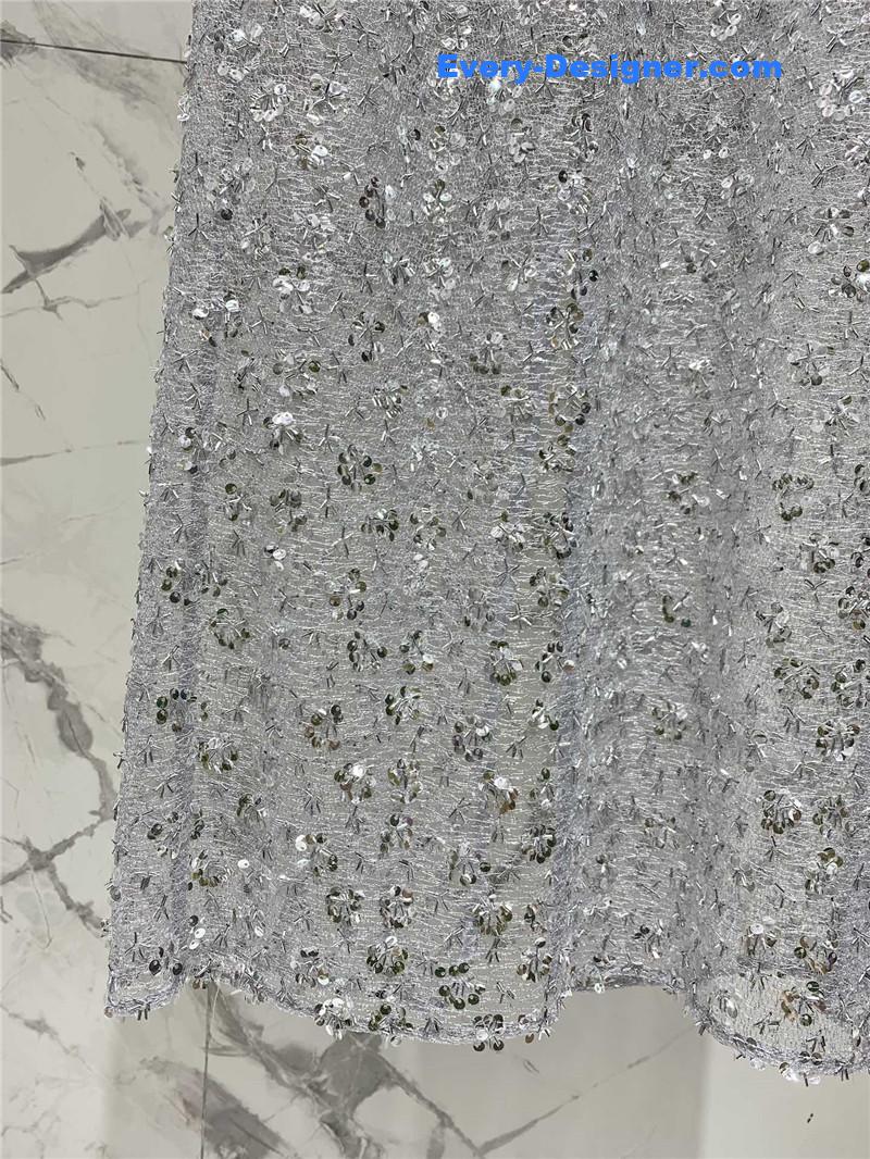 Y51 sequined acetate wrinkled vest set replica d&g clothing