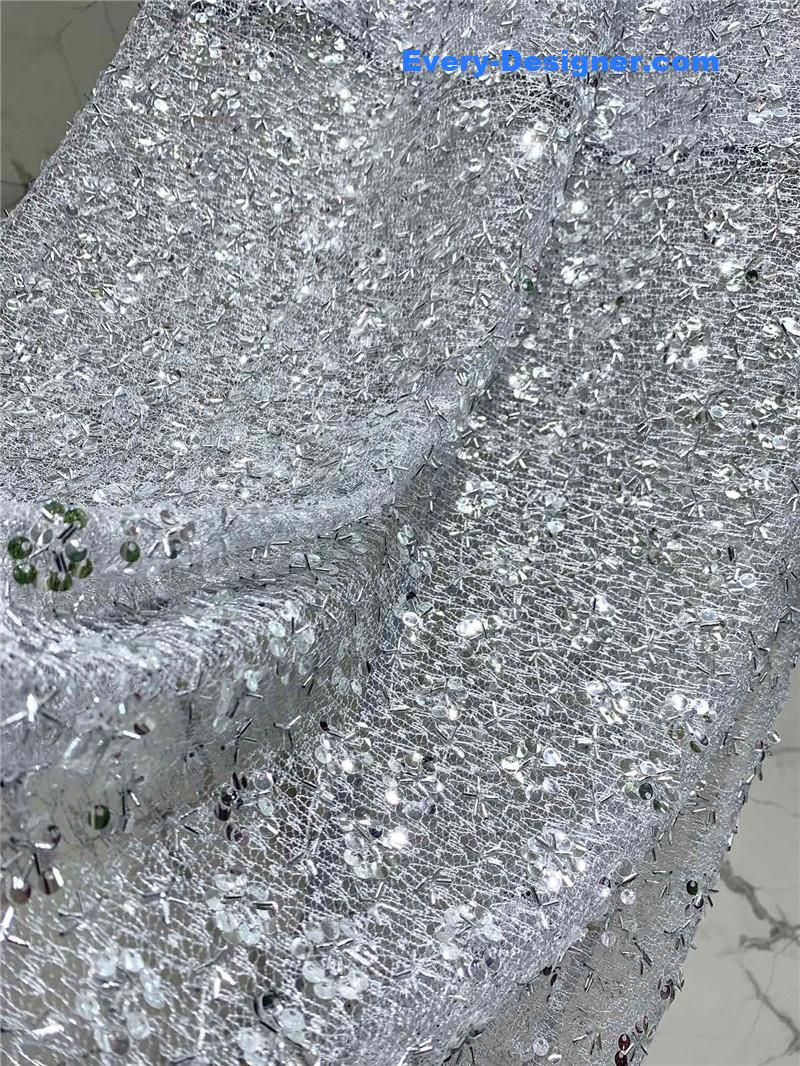 Y51 sequined acetate wrinkled vest set replica d&g clothing