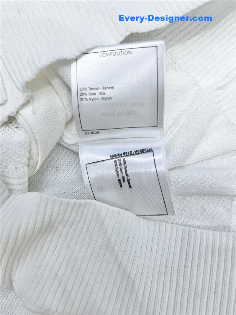 Ch**el hollow knit crew neck cardigan replica d&g clothing