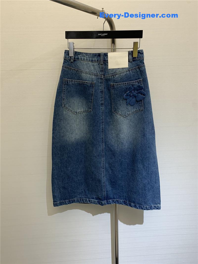 Va1e*ntin0 denim skirt replica designer clothing websites