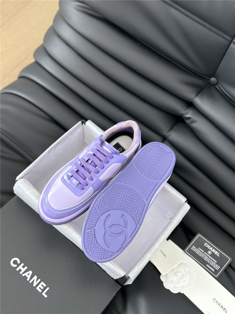 Ch**el purple logo low top sneakers
