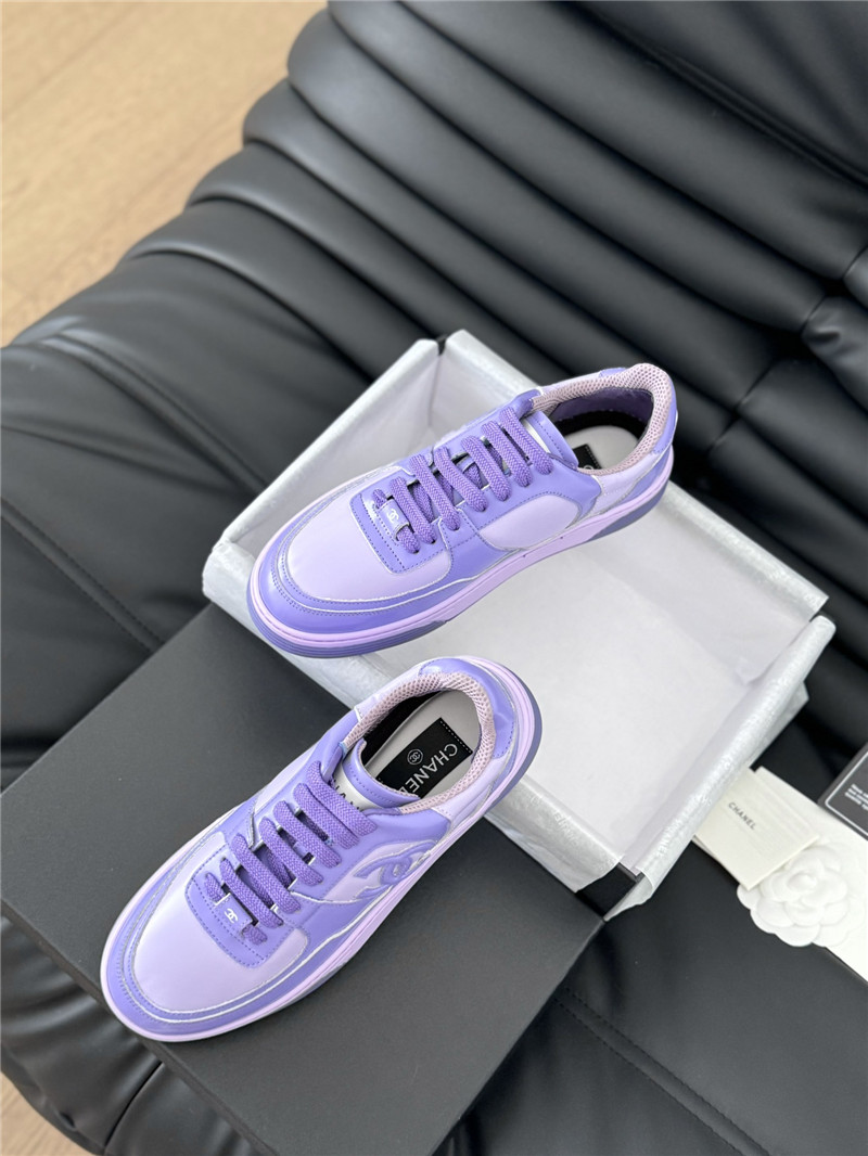 Ch**el purple logo low top sneakers