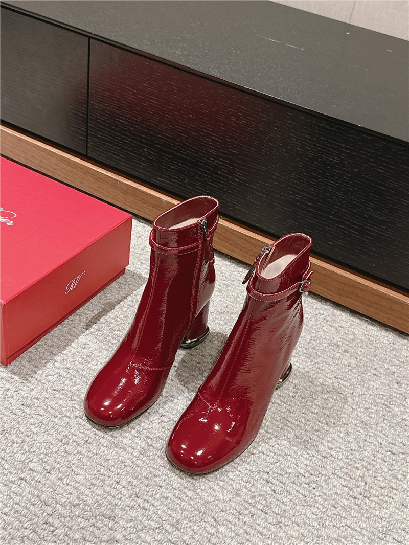 Roger Vivier Viv’red Patent Podium Booties