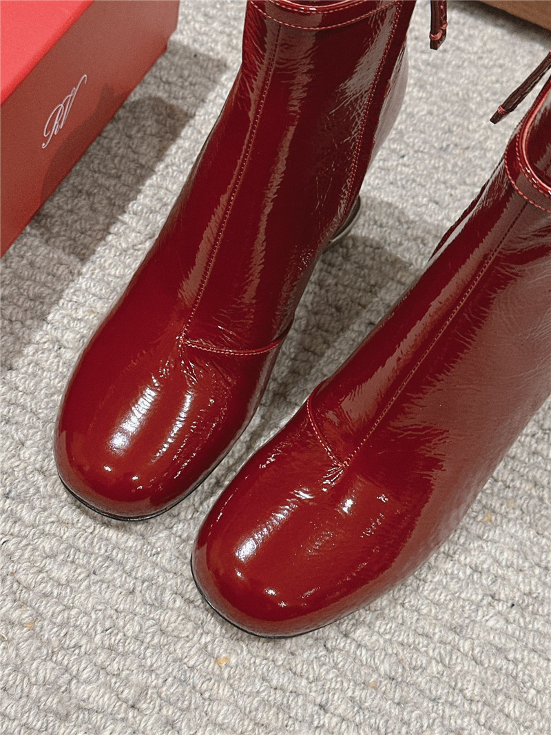 Roger Vivier Viv’red Patent Podium Booties