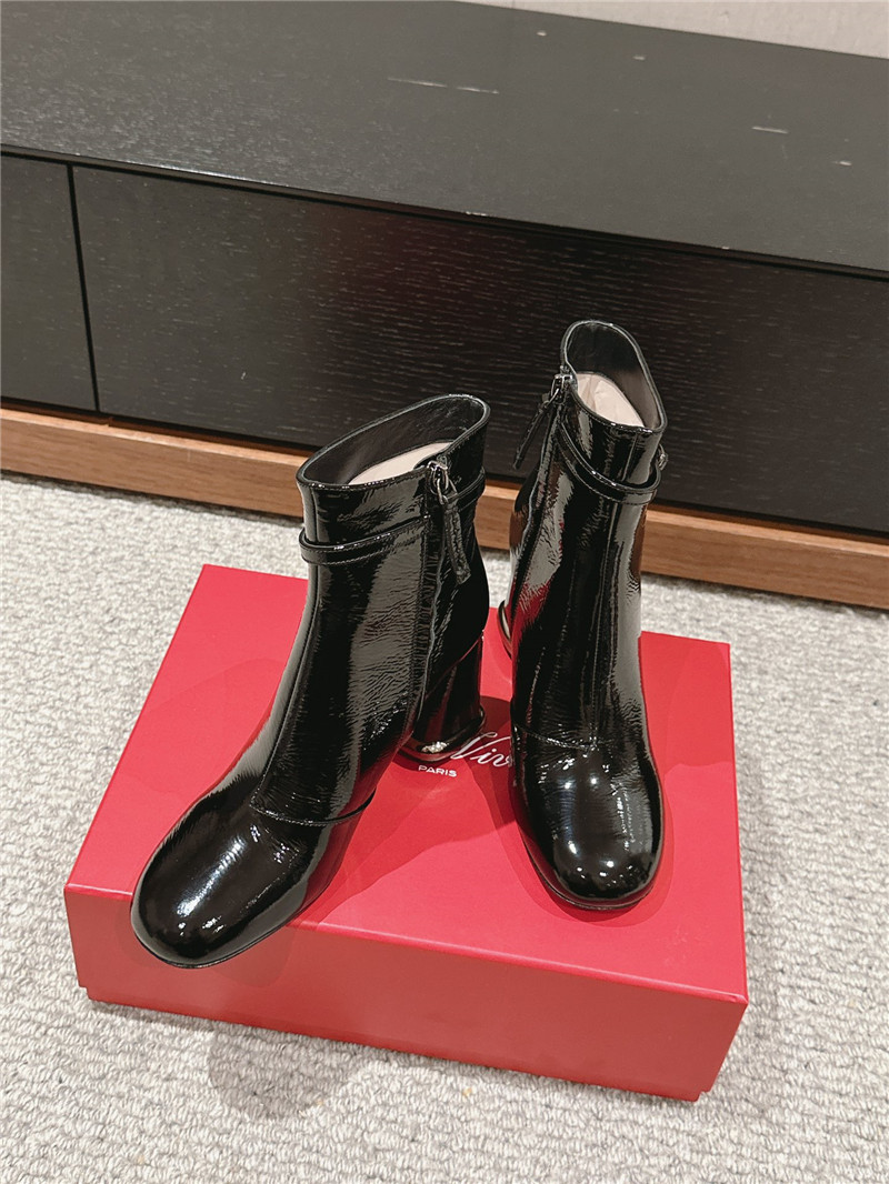 Roger Vivier Viv’ Podium Booties in Patent Leather