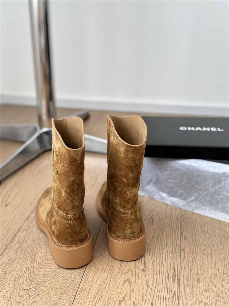 Ch**el logo suede ankle boots