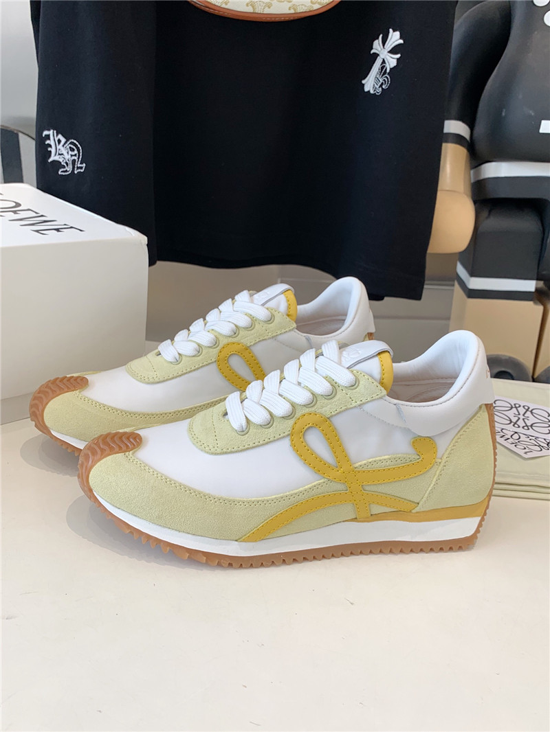 L0ew* flow runner sneakers yellow white