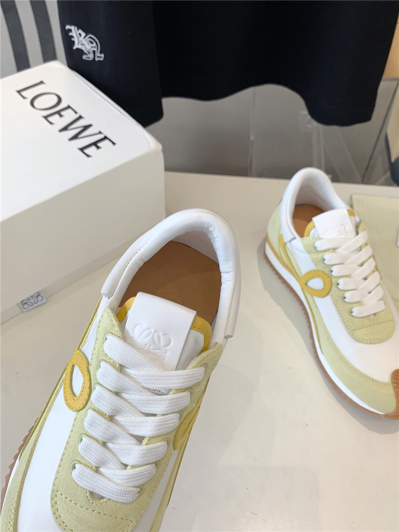 L0ew* flow runner sneakers yellow white