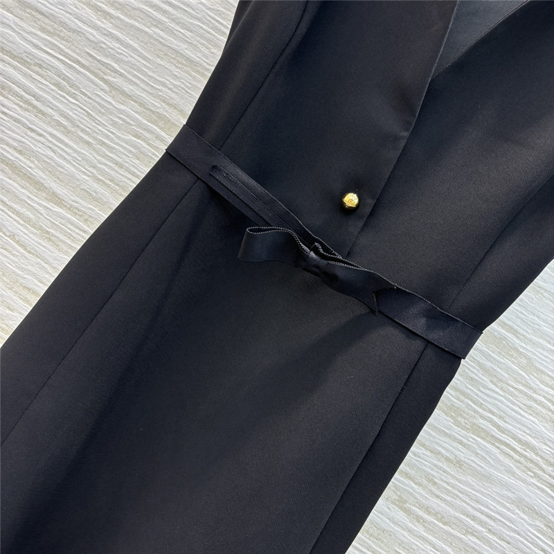 D10r bow lapel sleeveless dress replica clothing sites