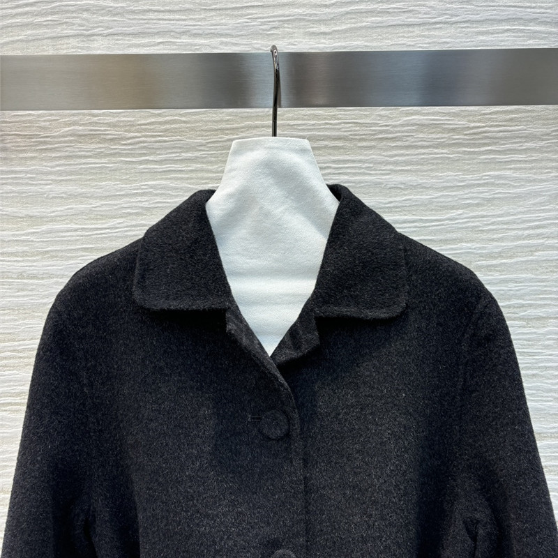 F**di logo jacquard lining lapel wool coat replicas clothes