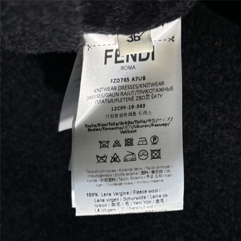 F**di logo jacquard lining lapel wool coat replicas clothes