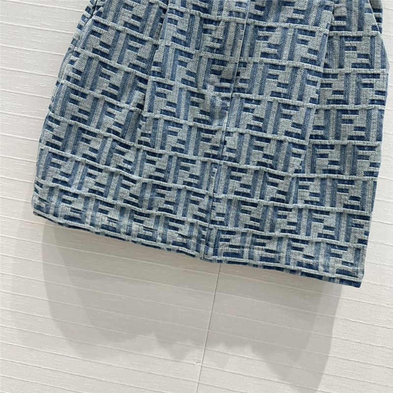 F**di light blue washed beaded skirt replica clothing sites