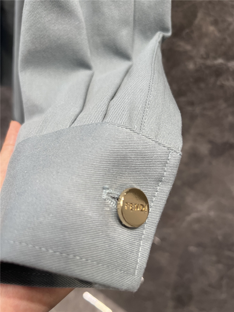 F**di lapel jacket denim coat replica clothing sites