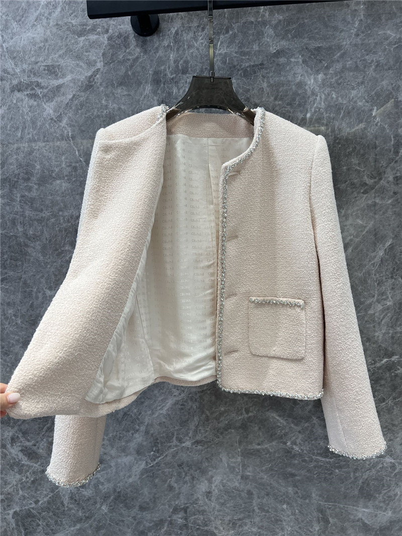 Ce1i*e round collar buttoned small coat replica clothing sites