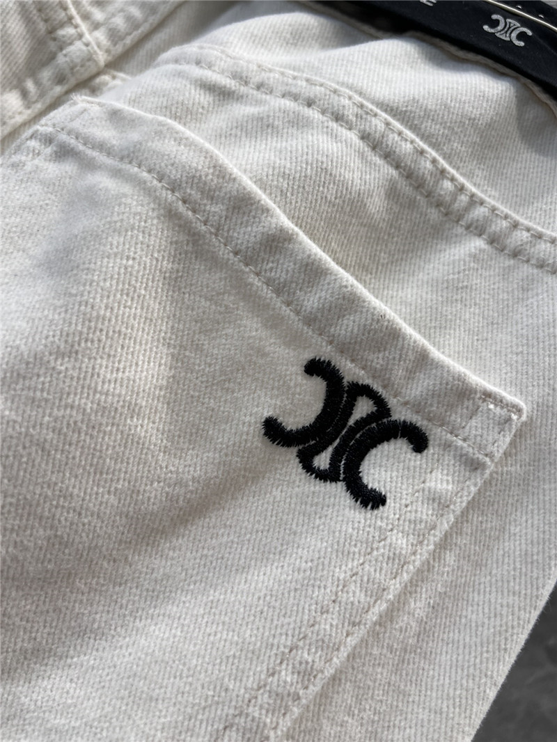 Ce1i*e logo micro waistband denim trousers replica d&g clothing