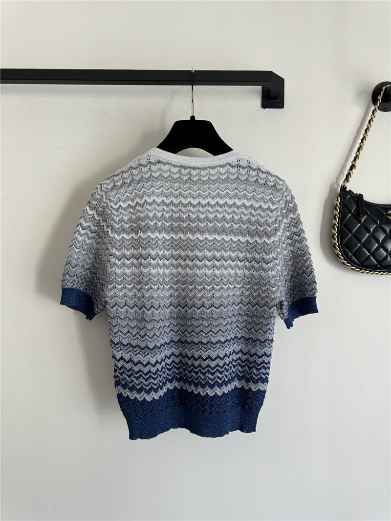 Ch**el hollow knit short-sleeved replica clothes