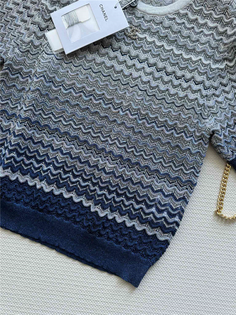 Ch**el hollow knit short-sleeved replica clothes