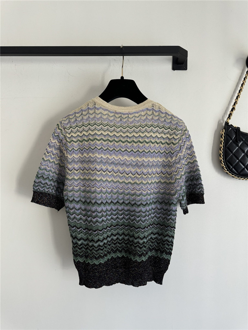 Ch**el hollow knit short-sleeved replica clothes