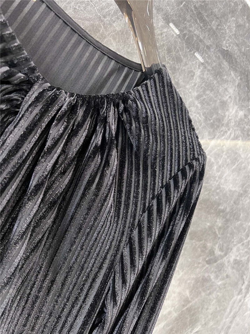 Y51 pleated velvet striped top replica clothing sites