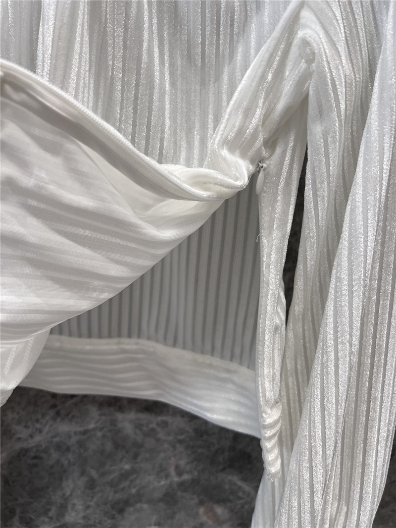 Y51 pleated velvet striped top replica clothing sites