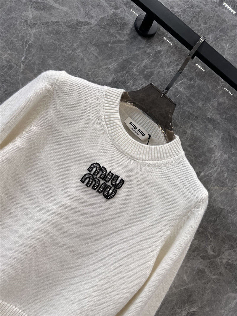 M1um1u short knitted sweater replica d&g clothing