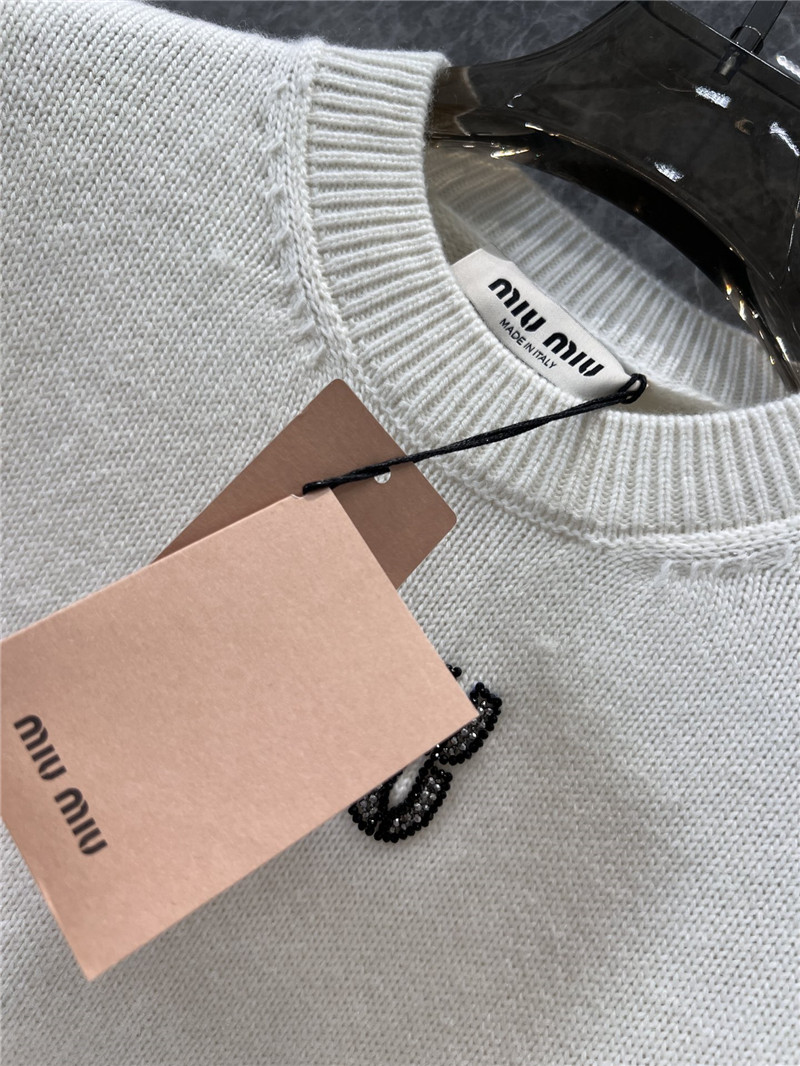 M1um1u short knitted sweater replica d&g clothing