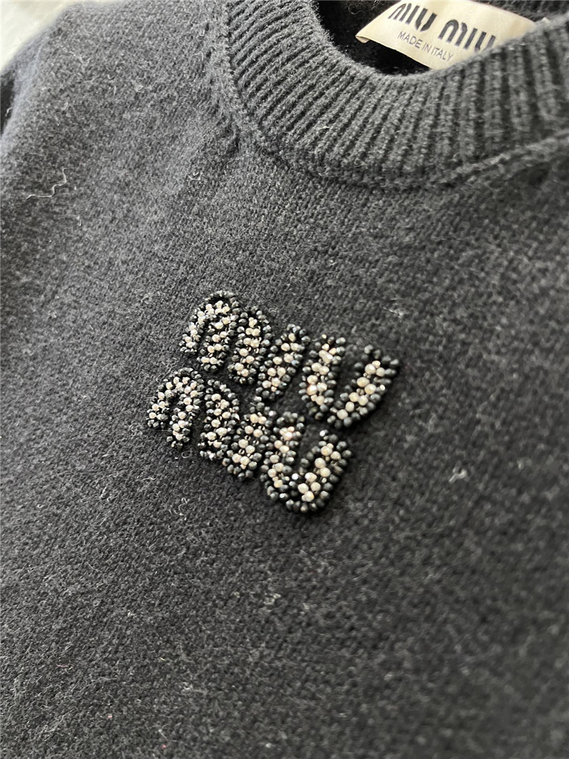 M1um1u short knitted sweater replica d&g clothing