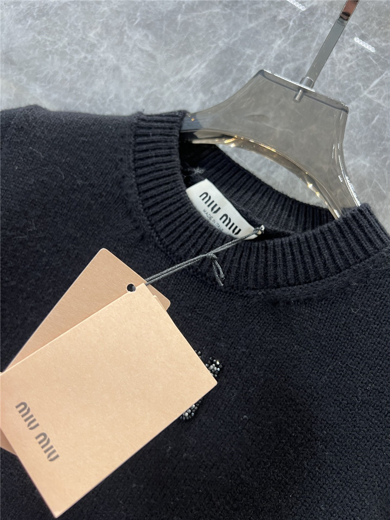 M1um1u short knitted sweater replica d&g clothing