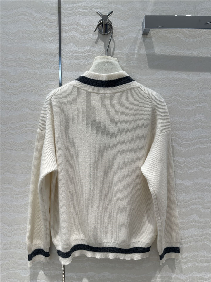 BC tennis style V-neck cashmere sweater replicas clothes