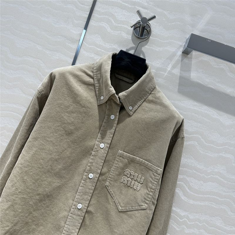 M1um1u corduroy shirt jacket replica d&g clothing