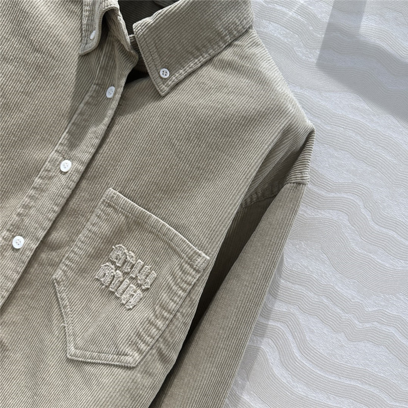 M1um1u corduroy shirt jacket replica d&g clothing