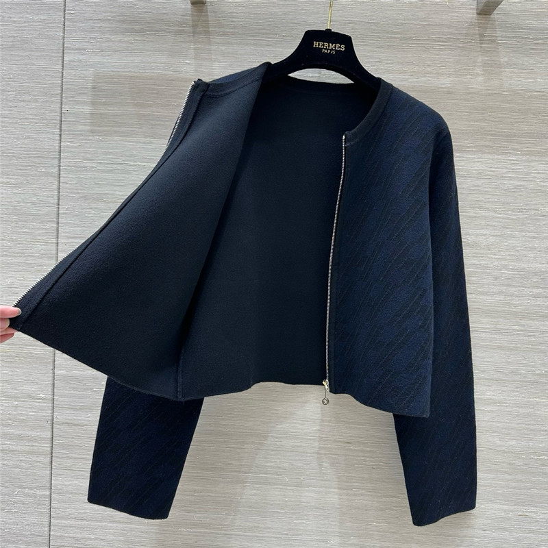 H**me5 logo double-woven wool knit jacket replica clothing