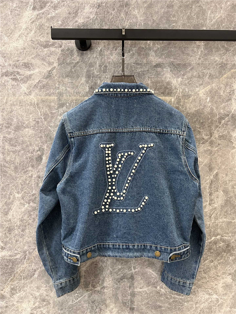 l0vis Vvtt0n lv beaded short denim jacket replica clothes