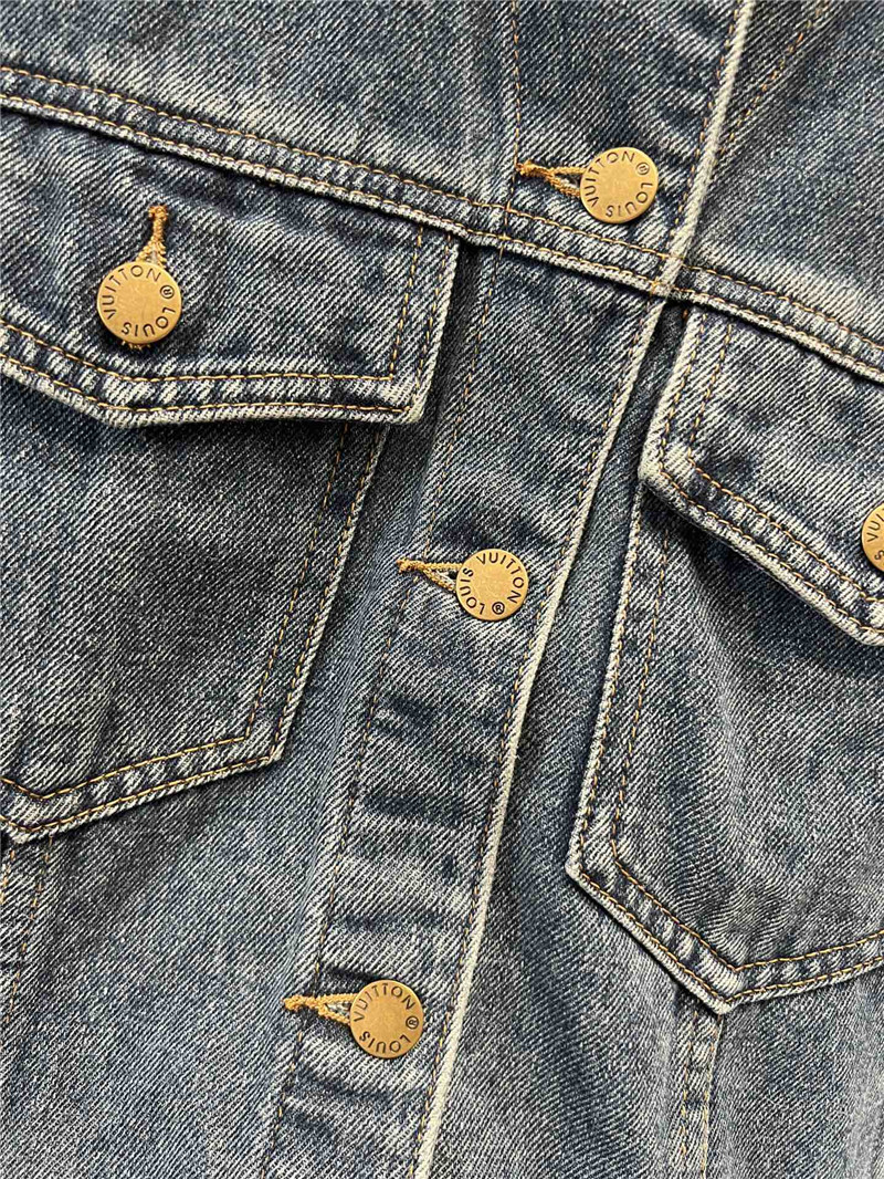 l0vis Vvtt0n lv beaded short denim jacket replica clothes
