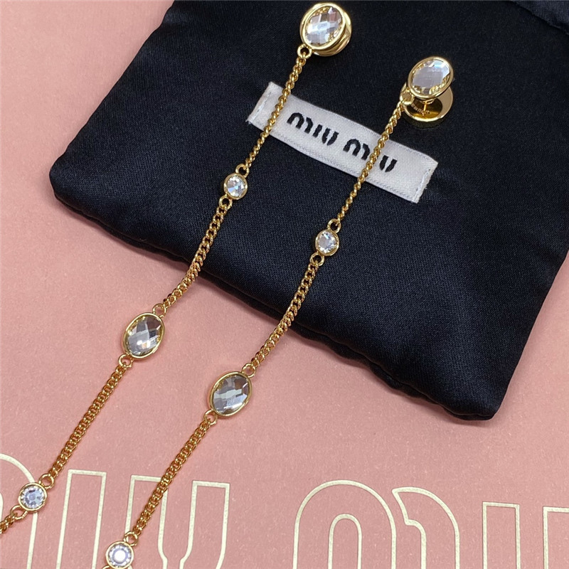 M1um1u long tassel earrings