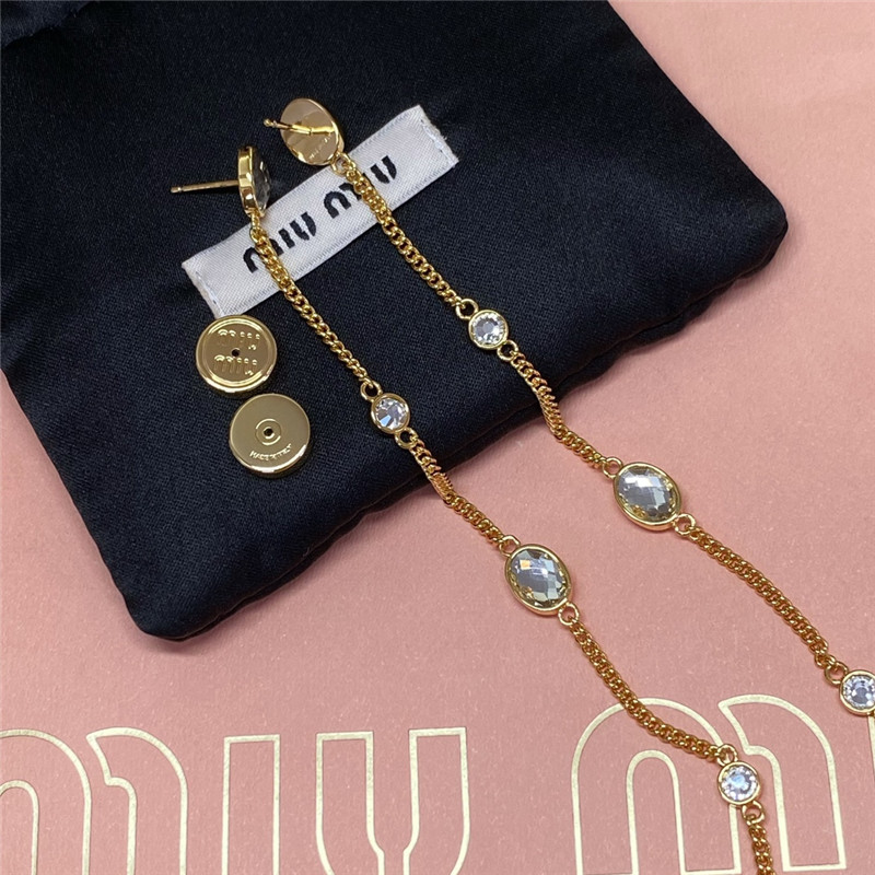 M1um1u long tassel earrings