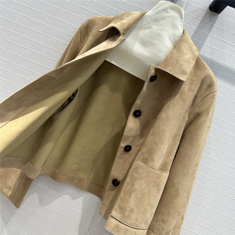 L0ew* lapel jacket genuine leather coat replica d&g clothing
