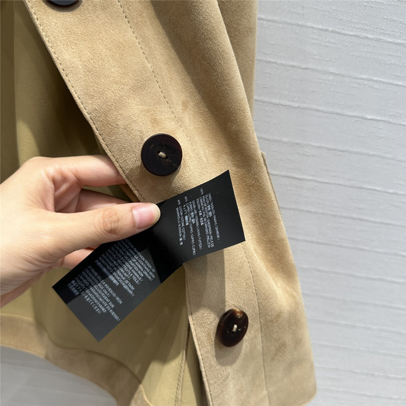 L0ew* lapel jacket genuine leather coat replica d&g clothing