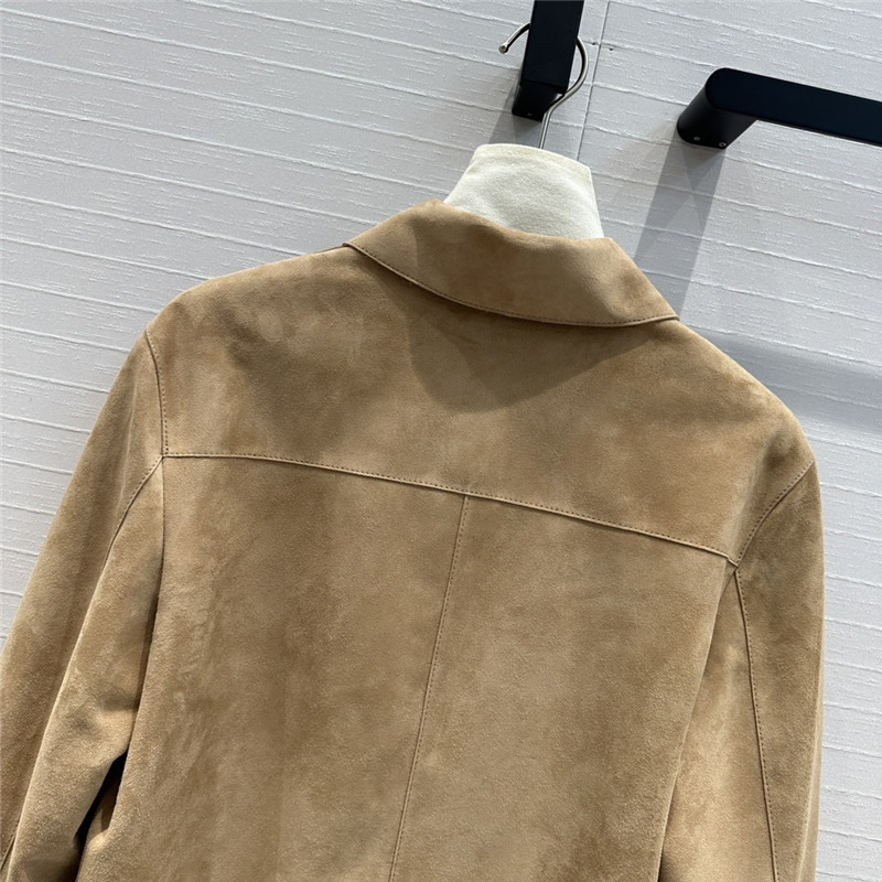 L0ew* lapel jacket genuine leather coat replica d&g clothing