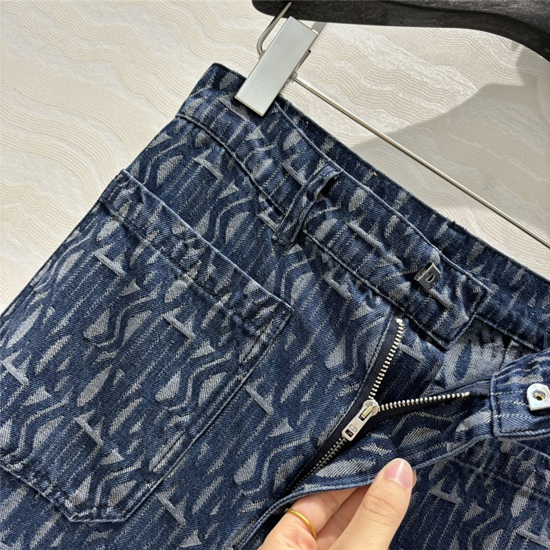 D10r mid-rise double pocket denim straight pants replica clothing