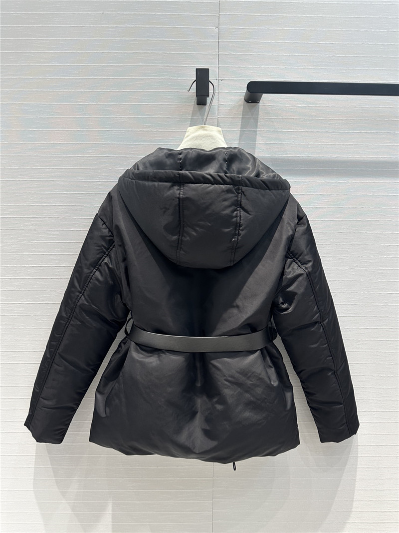 Pra*a recycled nylon series hooded down jacket replica clothes