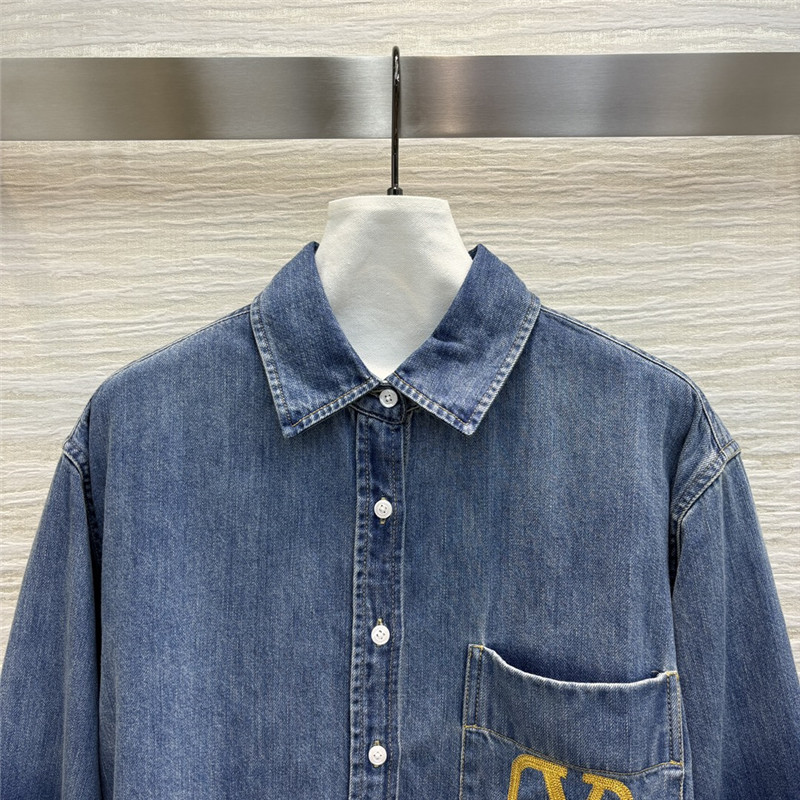 Va1e*ntin0 denim shirt replica clothes