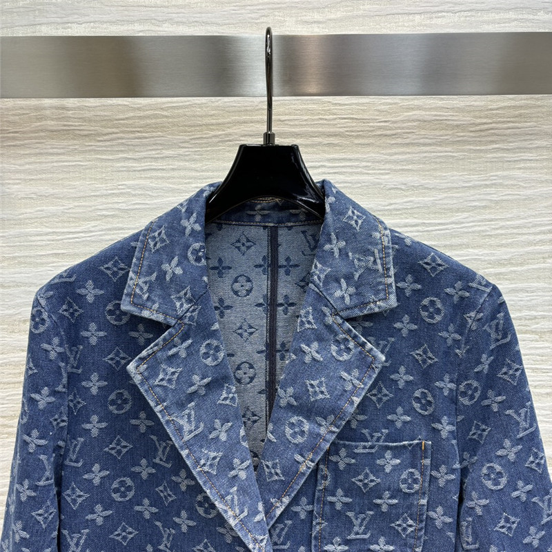 l0vis Vvtt0n lv jacquard denim suit jacket replica clothes